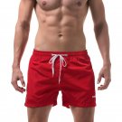 Men's clothing quick-dry drawstring running sports gym causal shorts Red #VS004DK