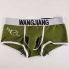 Men's sexy underwear Physiological enhancing bulge boxers briefs underpants Army Green #1037CPJ