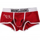 Men's sexy underwear Physiological enhancing bulge boxers briefs underpants Burgundy #1037CPJ