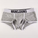 Men's sexy underwear Physiological enhancing bulge boxers briefs underpants Gray #1037CPJ