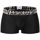 Vanskoos 2PK Pouch separator ice silky men's sexy underwear boxer briefs Black #VS007PJ