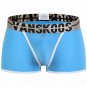 Vanskoos 2PK Pouch separator ice silky men's sexy underwear boxer briefs Blue #VS007PJ
