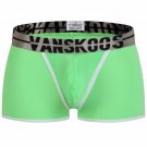 Vanskoos 2PK Pouch separator ice silky men's sexy underwear boxer briefs Green #VS007PJ