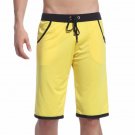 Wangjiang Men's drawstring quick-drying sports running gym shorts Yellow #2012ZK