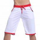 Wangjiang Men's drawstring quick-drying sports running gym shorts White #2012ZK