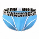 Vanskoos 2PK men's sexy underwear Pouch separator ice silky briefs Blue #VS007SJ