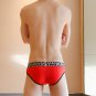 Vanskoos 2PK men's sexy underwear ice silky Pouch separator briefs Red #VS007SJ