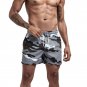 Men's drawstring quick-dry causal sports GYM Athletic shorts Camouflage Gray #EU313