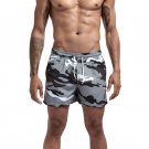 Men's drawstring quick-dry causal sports GYM Athletic shorts Camouflage Gray #EU313