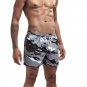 Men's drawstring quick-dry causal sports GYM Athletic shorts Camouflage Gray #EU313