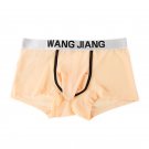 Men's sexy mesh gauze underpants Physiological enhancing bulge boxer briefs Beige #3054PJ