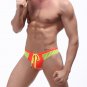 Wangjiang 3PK Men's mesh patchwork beach board swimsuit swimwear swimming thong Orange #1014DK