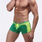 Wangjiang Men's mesh patchwork beach board swimsuit swimwear swimming boxers Green #1014XP