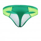 Wangjiang 3PK Men's mesh patchwork beach board swimsuit swimwear swimming thong Green #1014DK