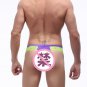 Wangjiang 3PK Men's mesh patchwork beach board swimsuit swimwear swimming thong Purple #1014DK