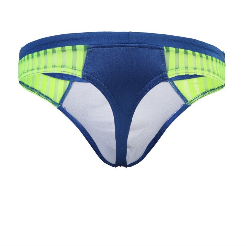 Wangjiang 3PK Men's mesh patchwork beach board swimsuit swimwear swimming thong Royal Blue #1014DK