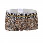 Sexy Men's underwear lingerie ice silk Leopard graphic printed pouch boxer briefs underpants #3034PJ
