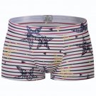 Men's sexy underwear lingerie Ice silk Stripes graphic printed pouch boxer briefs underpants #5009PJ