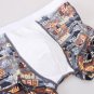Men's sexy underwear lingerie Ice silk Stripes graphic printed pouch boxer briefs underpants #5009PJ