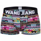 Sexy Men's underwear lingerie Folk-custom graphic printed ice silk boxer briefs underpants #4018PJ