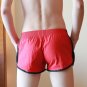 Sexy men's fashion underwear 100% cotton pockets pouch boxer shorts loungewear Red #4023DK