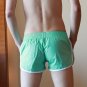 Sexy men's fashion underwear 100% cotton pockets pouch boxer shorts loungewear Green #4023DK
