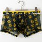 2PK Men's sexy underwear lingerie sheer mesh gauze floral pouch boxers underpants Black #3061PJ