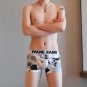 Clearance 3PK Men's modal underwear graphic pouch boxers underpants White #4019PJ