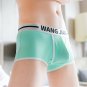 Men's sexy underwear Lingerie cotton blend pouch separator boxer briefs underpants Green #5020DPJ