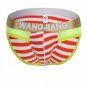Clearance Sale 2PK Men's underwear cotton mesh striped pouch briefs underpants Orange #4013SJ