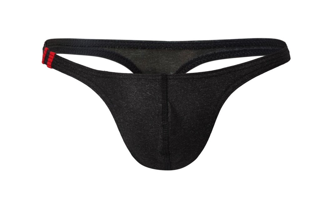 Black 3pcs Sexy Men's underwear lingerie cotton blend thongs t-string g-string #E023