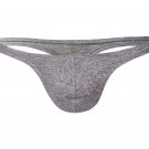 Gray 3pcs Sexy Men's underwear lingerie cotton blend thongs t-string g-string #E023