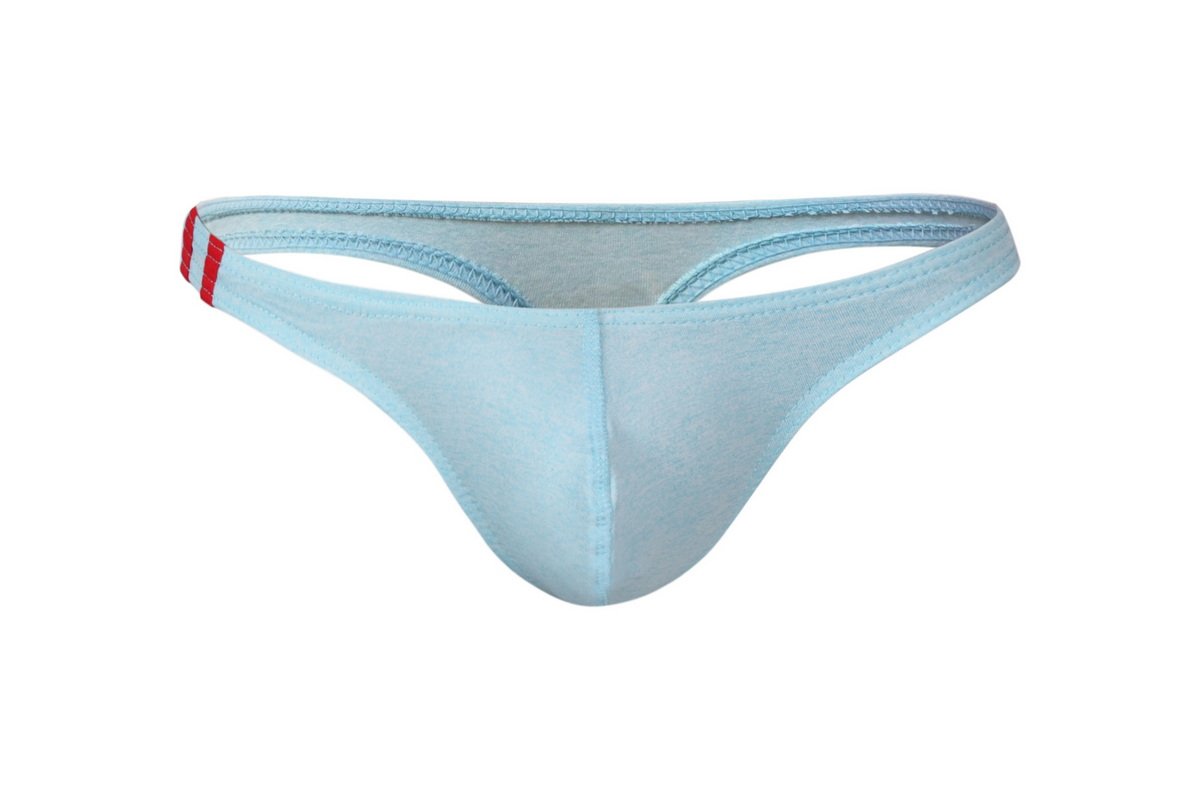 Sky Blue 3pcs Sexy Men's underwear lingerie cotton blend thongs t-string g-string #E023
