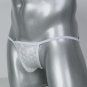 Sexy Men's underwear lingerie mesh high legs low rise pouch briefs underpants White