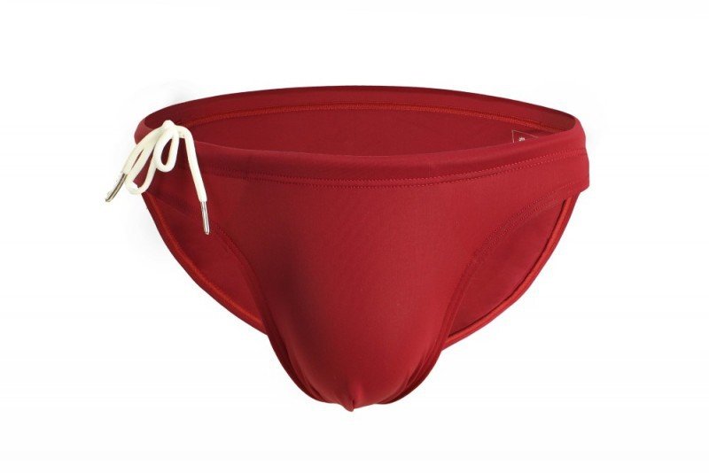 2PK Burgundy Men's summer surfing beachwear swimwear swimming briefs #BR1156