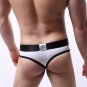 2PK White Men's sexy underwear lingerie cotton low rise pouch thong t-string #BR1172
