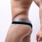 2PK Black Men's sexy underwear lingerie cotton low rise pouch thong t-string #BR1172