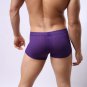 2PK Purple Men's sexy underwear lingerie mesh holes pouch boxer briefs #BR1015