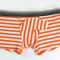 Orange striped men's cotton underwear lingerie pouch boxer briefs #A41