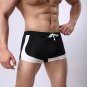 Men's drawstring swimwear beachwear swimming boxers Black #A34