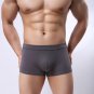 Men's sexy underwear lingerie cotton blend comfortable boxer briefs Gray #A18
