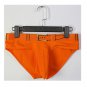 Men's sexy underwear lingerie cotton blend pouch briefs Orange #A02