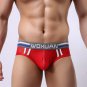 3PK Men's sexy underwear modal mesh low rise briefs underpants Red #06SJ