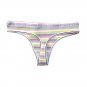 Mixed 5PK Women's G-strings cotton blend striped Threaded hipster sports Thong t-string #L811