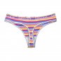 Mixed 5PK Women's G-strings cotton blend striped Threaded hipster sports Thong t-string #L811