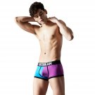 3PK Mixed Men's sexy underwear cotton blend color matching ugly boxer briefs #80205