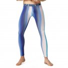 Men's Thermal Underwear gradient sleep bottoms lounge pants nylon undergarment Light Blue #10402