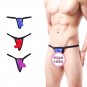 Mixed colors 4pcs Mens sexy underwear lingerie see through lace thongs t-string #108
