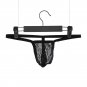 Mixed colors 4pcs Mens sexy underwear lingerie see through lace thongs t-string #108