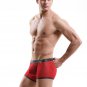 3PK Sexy Mens Underwear Mesh Perforated Holes Translucent Boxer Briefs Underpants Red MJ1911